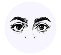 Azeeda 24 x 'Human Eyes' Round Stickers - 4cm (SK00075376)