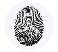 Azeeda 24 x 'Human Fingerprint' Round Stickers - 4cm (SK00076996)