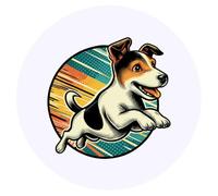 Azeeda 24 x 'Jumping Jack Russell' Stickers - for Crafts, Scrapbooking and Labelling (SK00079013)