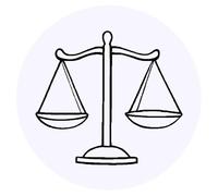 Azeeda 24 x 'Libra Scales' Round Stickers - 4cm (SK00069877)
