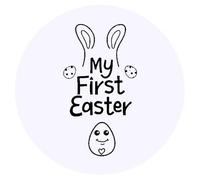 Azeeda 24 x 'My First Easter' Round Stickers - 4cm (SK00078985) | Labels for Crafts, Scrapbooking, Journals, Gifts and Packaging