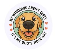 Azeeda 24 x 'My Windows aren't Dirty It's My Dogs Nose Art' Stickers - for Crafts, Scrapbooking and Labelling (SK00073146)