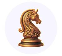 Azeeda 24 x 'Ornate Knight Chess Piece' Stickers - for Crafts, Scrapbooking and Labelling (SK00074239)