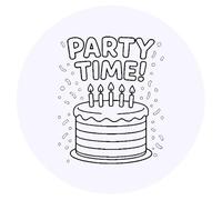 Azeeda 24 x 'Party Time' Stickers - for Crafts, Scrapbooking and Labelling (SK00075560)