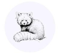 Azeeda 24 x 'Red Panda Portrait' Stickers - for Crafts, Scrapbooking and Labelling (SK00075545)