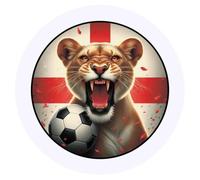 Azeeda 24 x 'Roaring Lioness with England Flag' Stickers - for Crafts, Scrapbooking and Labelling (SK00074390)
