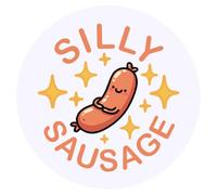 Azeeda 24 x 'Silly Sausage' Stickers - for Crafts, Scrapbooking and Labelling (SK00075400)
