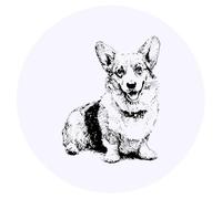 Azeeda 24 x 'Welsh Corgi Sitting' Stickers - for Crafts, Scrapbooking and Labelling (SK00075592)