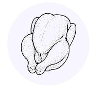 Azeeda 24 x 'Whole Raw Chicken' Stickers - for Crafts, Scrapbooking and Labelling (SK00075748)