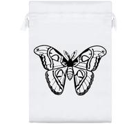 Azeeda 25cm 'Atlas Moth' Satin Drawstring Bag/Pouch (SB00136460)