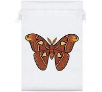 Azeeda 25cm 'Atlas Moth' Satin Drawstring Bag/Pouch (SB00136464)