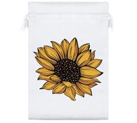 Azeeda 25cm 'Beautiful Yellow Sunflower' Satin Drawstring Bag/Pouch (SB00127828)