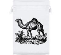 Azeeda 25cm 'Camel Side View' Satin Drawstring Bag/Pouch (SB00161999)