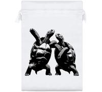 Azeeda 25cm 'Dancing Tortoises' Satin Drawstring Bag/Pouch (SB00138572)