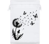 Azeeda 25cm 'Dandelion with Butterflies' Satin Drawstring Bag (SB00162627)