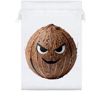 Azeeda 25cm 'Evil Coconut' Satin Drawstring Bag/Pouch (SB00159123)