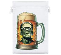 Azeeda 25cm 'Frankenstein Beer Stein' Satin Drawstring Bag/Pouch (SB00127572)