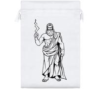 Azeeda 25cm 'Gr od Zeus' Satin Drawstring Bag/Pouch (SB00148748)