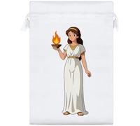Azeeda 25cm 'Greek Goddess Hestia' Satin Drawstring Bag/Pouch (SB00148792)