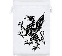 Azeeda 25cm 'Heraldry Dragon Motif' Satin Drawstring Bag/Pouch (SB00136644)