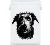 Azeeda 25cm 'Irish Wolfhound Portrait' Satin Drawstring Bag/Pouch (SB00147820)