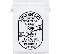 Azeeda 25cm 'Let Us Not Love With Words Or Speech' Satin Drawstring Bag/Pouch (SB00135540)