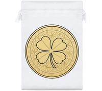 Azeeda 25cm 'Lucky Penny' Satin Drawstring Bag/Pouch (SB00147556)