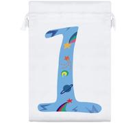 Azeeda 25cm 'Number One Starry Skies' Satin Drawstring Bag (SB00162851)