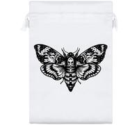 Azeeda 25cm 'Open Winged Moth' Satin Drawstring Bag/Pouch (SB00161527)