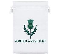 Azeeda 25cm 'Rooted and Resilient Thistle' Satin Drawstring Bag/Pouch (SB00125032)