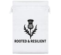 Azeeda 25cm 'Rooted and Resilient Thistle' Satin Drawstring Bag/Pouch (SB00125036)