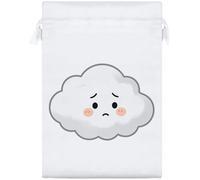 Azeeda 25cm 'Sad Cloud' Satin Drawstring Bag/Pouch (SB00156580)