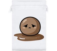 Azeeda 25cm 'Sad Mud Ball' Satin Drawstring Bag/Pouch (SB00156552)