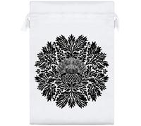 Azeeda 25cm 'Scottish Thistle Mandala' Satin Drawstring Bag/Pouch (SB00137404)