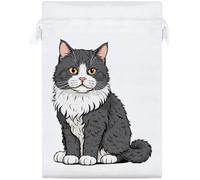 Azeeda 25cm 'Selkirk Rex Cat' Satin Drawstring Bag/Pouch (SB00145108)