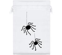 Azeeda 25cm 'Spiders On The Prowl' Satin Drawstring Bag/Pouch (SB00157939)