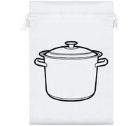 Azeeda 25cm 'Stock Pot' Satin Drawstring Bag/Pouch (SB00145992)
