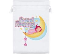 Azeeda 25cm 'Sweet Dreams' Satin Drawstring Bag/Pouch (SB00134872)