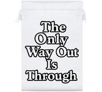 Azeeda 25cm 'The Only Way Out Is Through' Satin Drawstring Bag/Pouch (SB00134424)