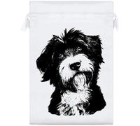Azeeda 25cm 'Tibetan Terrier Portrait' Satin Drawstring Bag/Pouch (SB00152424)