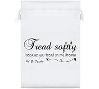 Azeeda 25cm 'Tread Softly Because You Tread On My Dreams' Satin Drawstring Bag/Pouch (SB00153260)