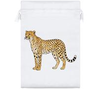 Azeeda 25cm 'Wild Cheetah' Satin Drawstring Bag/Pouch (SB00139576)