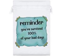 Azeeda 25cm 'You've Survived 100% Of Your Bad Days' Satin Drawstring Bag/Pouch (SB00134848)