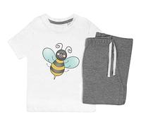 Azeeda 3-4 Years 'Happy Bumble Bee' Kids Nightwear/Pyjama Set (KP00119941) White