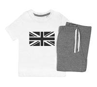 Azeeda 3-4 Years 'Union Jack Flag' Kids Nightwear/Pyjama Set (KP00044465) White