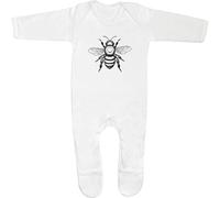 Azeeda 3-6 Month 'Bumble Bee' Baby Romper Jumpsuit/Sleep Suit (SS00093379)