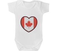 Azeeda 3-6 Month 'Canada Flag Heart' Baby Grow/Bodysuit (GR00112931)