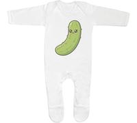 Azeeda 3-6 Month 'Cute Smiling Pickle ' Baby Romper Jumpsuit/Sleep Suit (SS00117580)