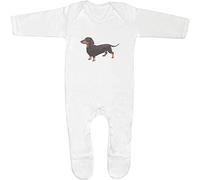 Azeeda 3-6 Month 'Dachshund' Baby Romper Jumpsuit/Sleep Suit (SS00025934)