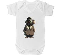 Azeeda 3-6 Month 'Detective Mole' Baby Grow/Bodysuit (GR00146622)
